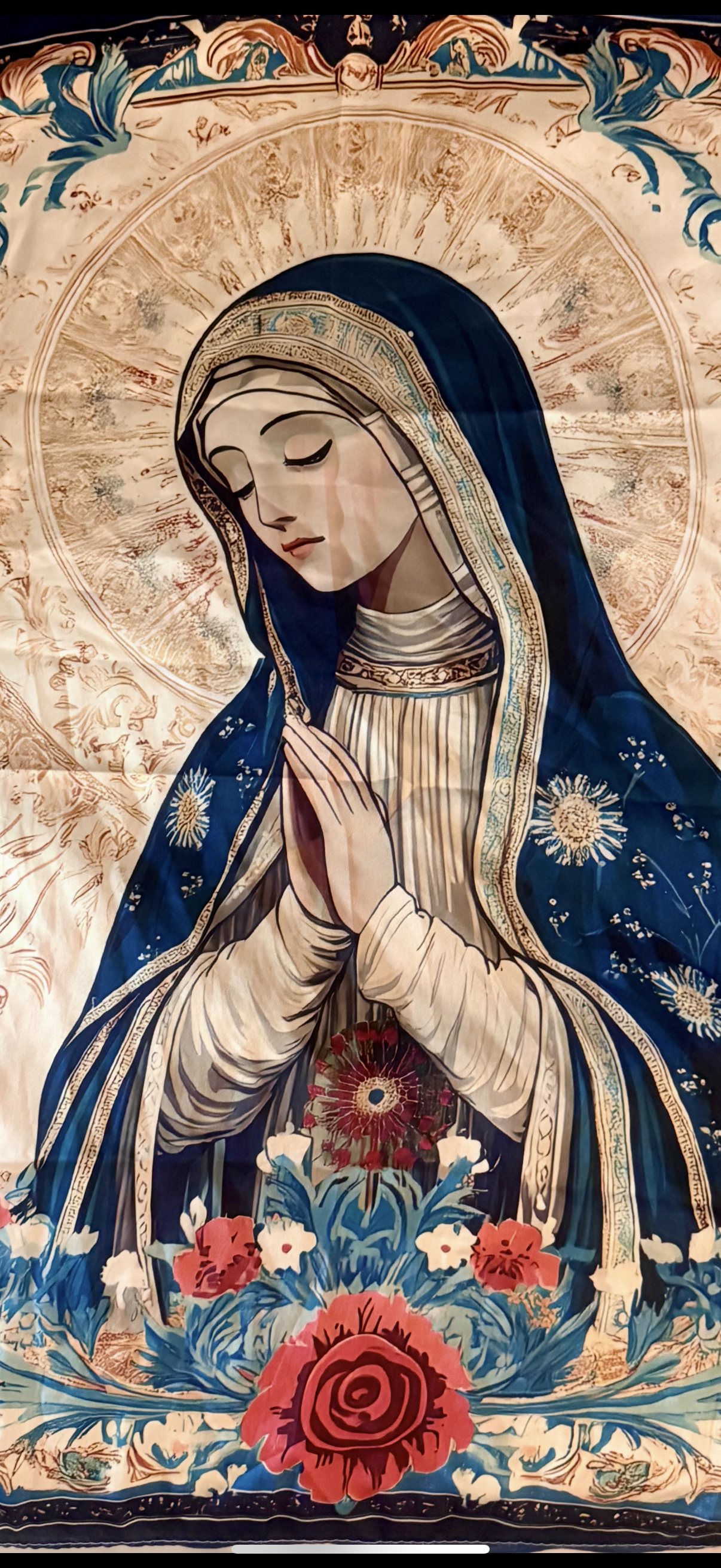 Foulard Vierge Marie – Élégance & Spiritualité